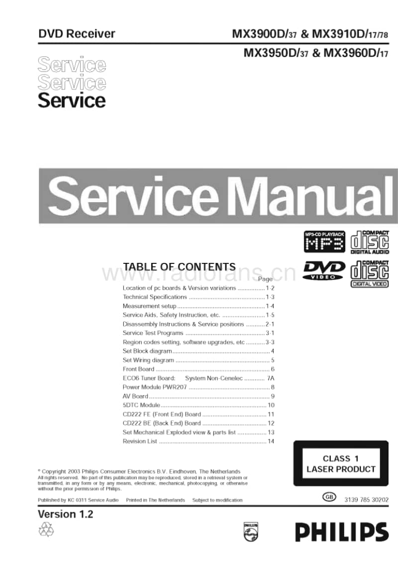 Philips-MX-3910-D-Service-Manual电路原理图.pdf_第1页