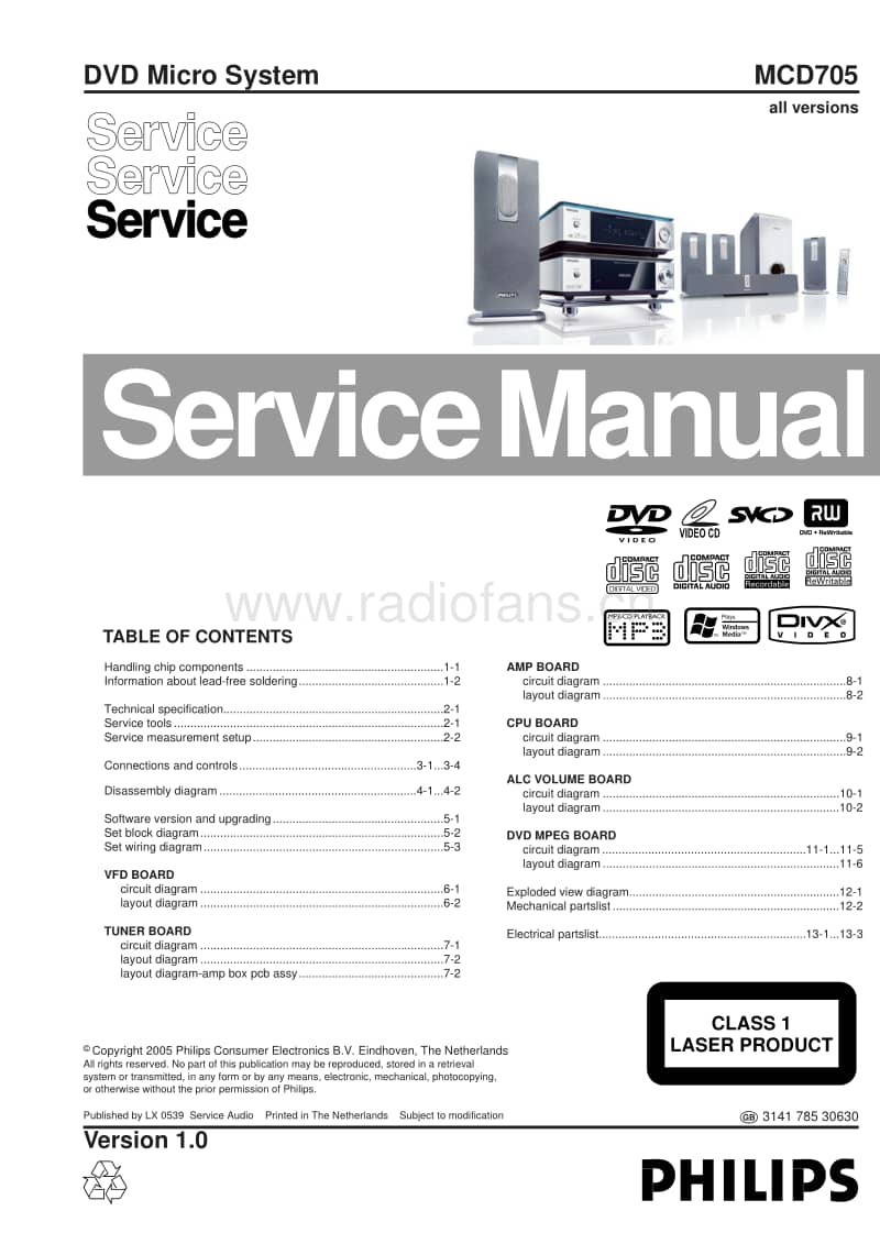 Philips-MCD-705-Service-Manual电路原理图.pdf_第1页