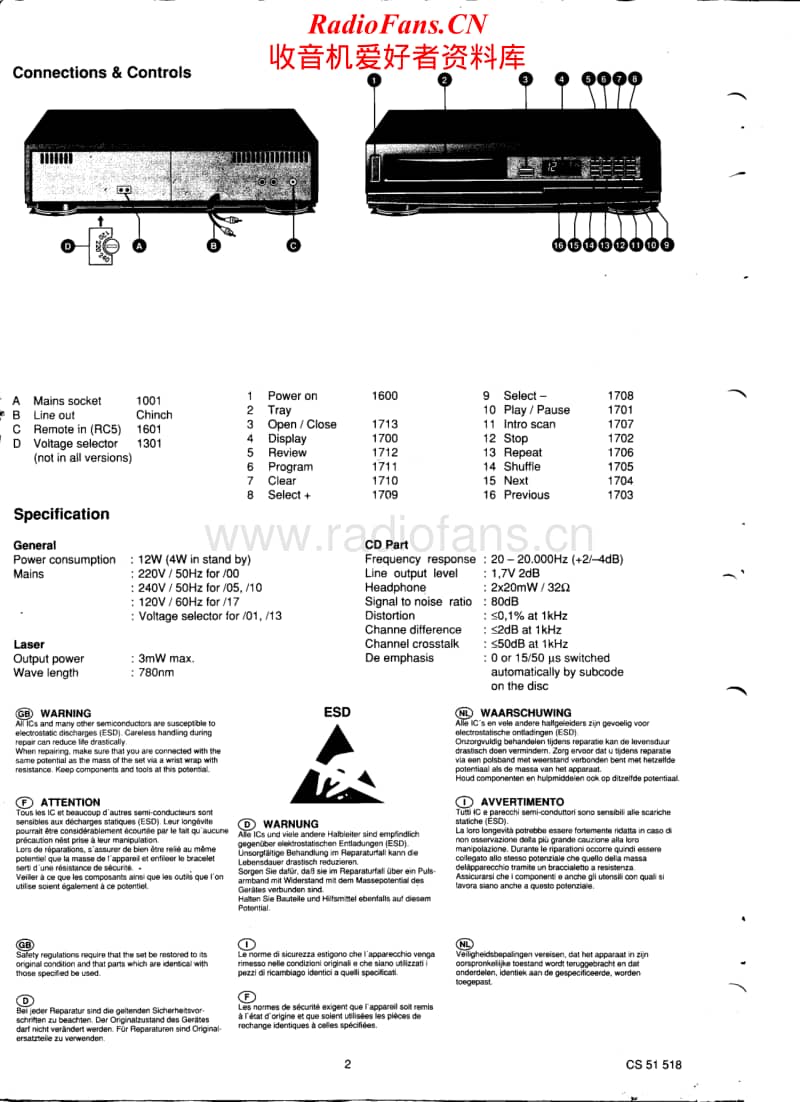 Philips-AK-630-Service-Manual电路原理图.pdf_第2页