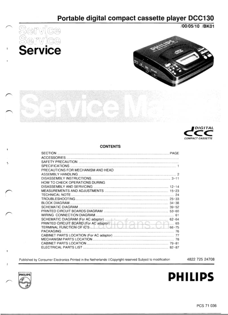 Philips-DCC-130-Service-Manual电路原理图.pdf_第1页