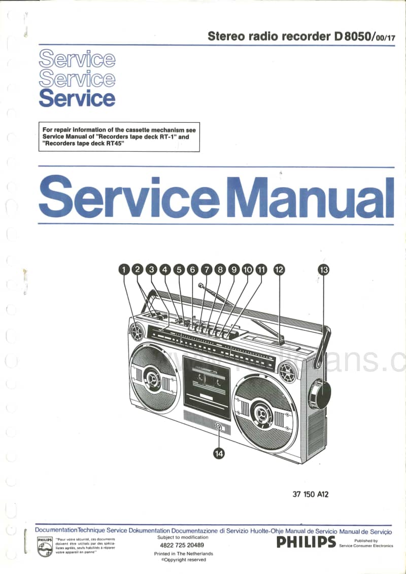Philips-D-8050-Service-Manual电路原理图.pdf_第1页