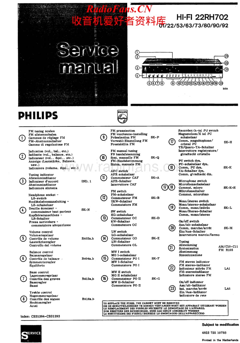 Philips-22-RH-702-Schematic电路原理图.pdf_第1页