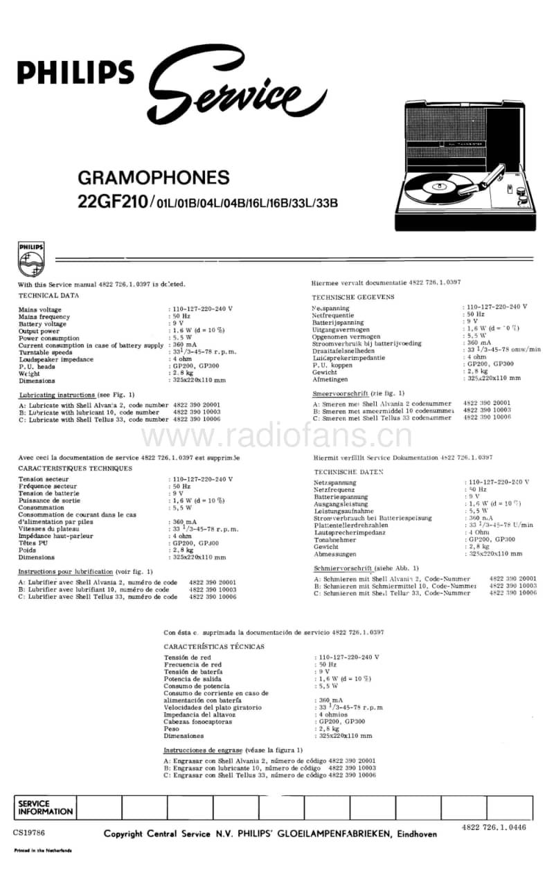 Philips-GF-210-Service-Manual电路原理图.pdf_第1页