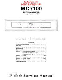 McIntosh-MC-7100-Service-Manual电路原理图.pdf