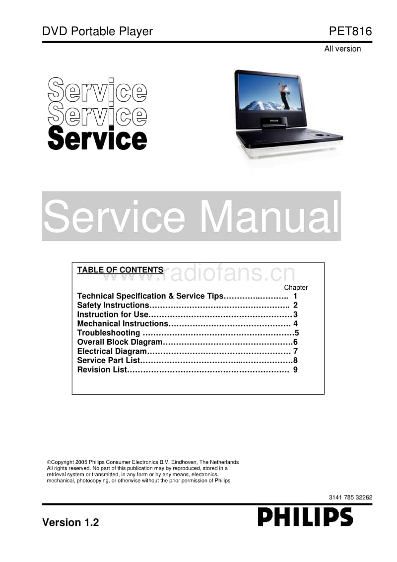 Philips-PET-816-Service-Manual电路原理图.pdf_第1页