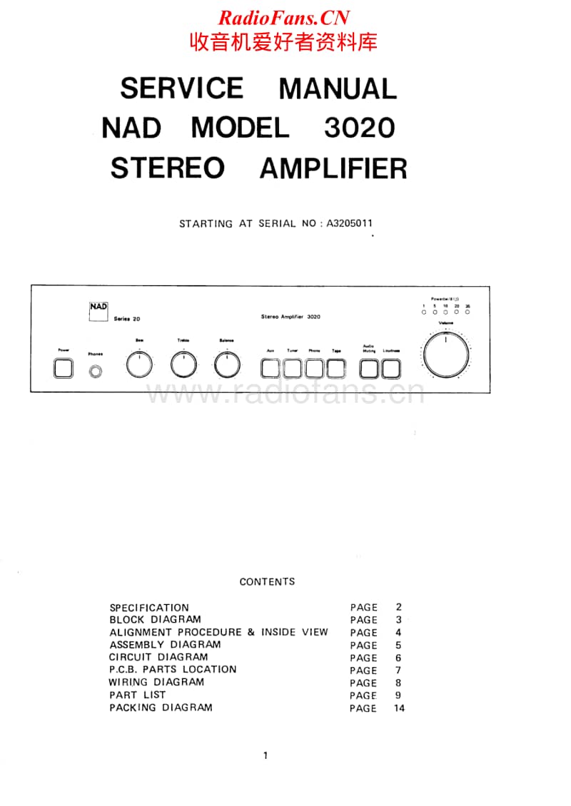Nad-3020-Service-Manual电路原理图.pdf_第1页