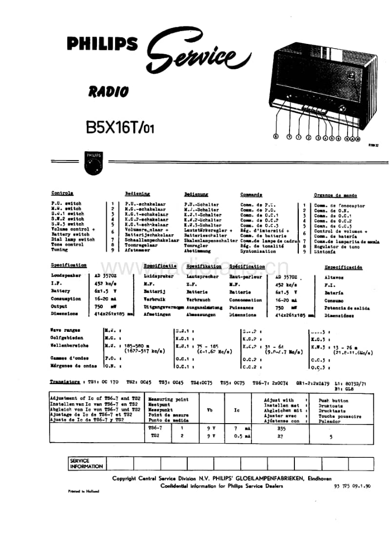 Philips-B-5-X-16-T-Service-Manual电路原理图.pdf_第1页
