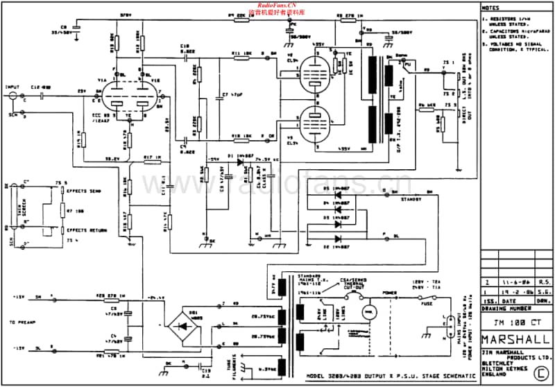Marshall-3203-Pwr-Amp-Schematic电路原理图.pdf_第1页