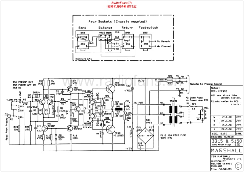 Marshall-3315-5150-Power-Amp-Schematic电路原理图.pdf_第1页