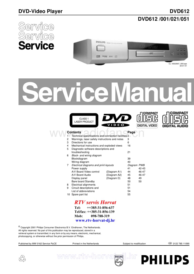 Philips-DVD-612-Service-Manual电路原理图.pdf_第1页