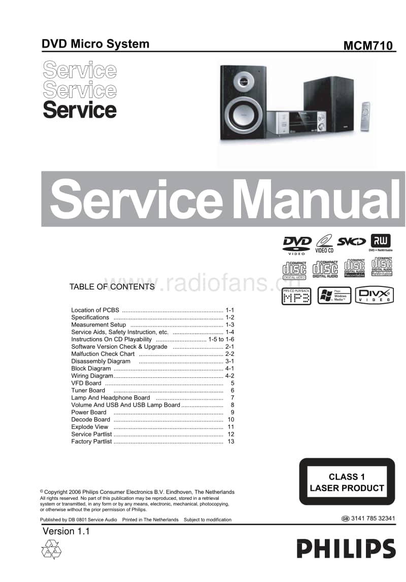 Philips-MCM-710-Service-Manual电路原理图.pdf_第1页