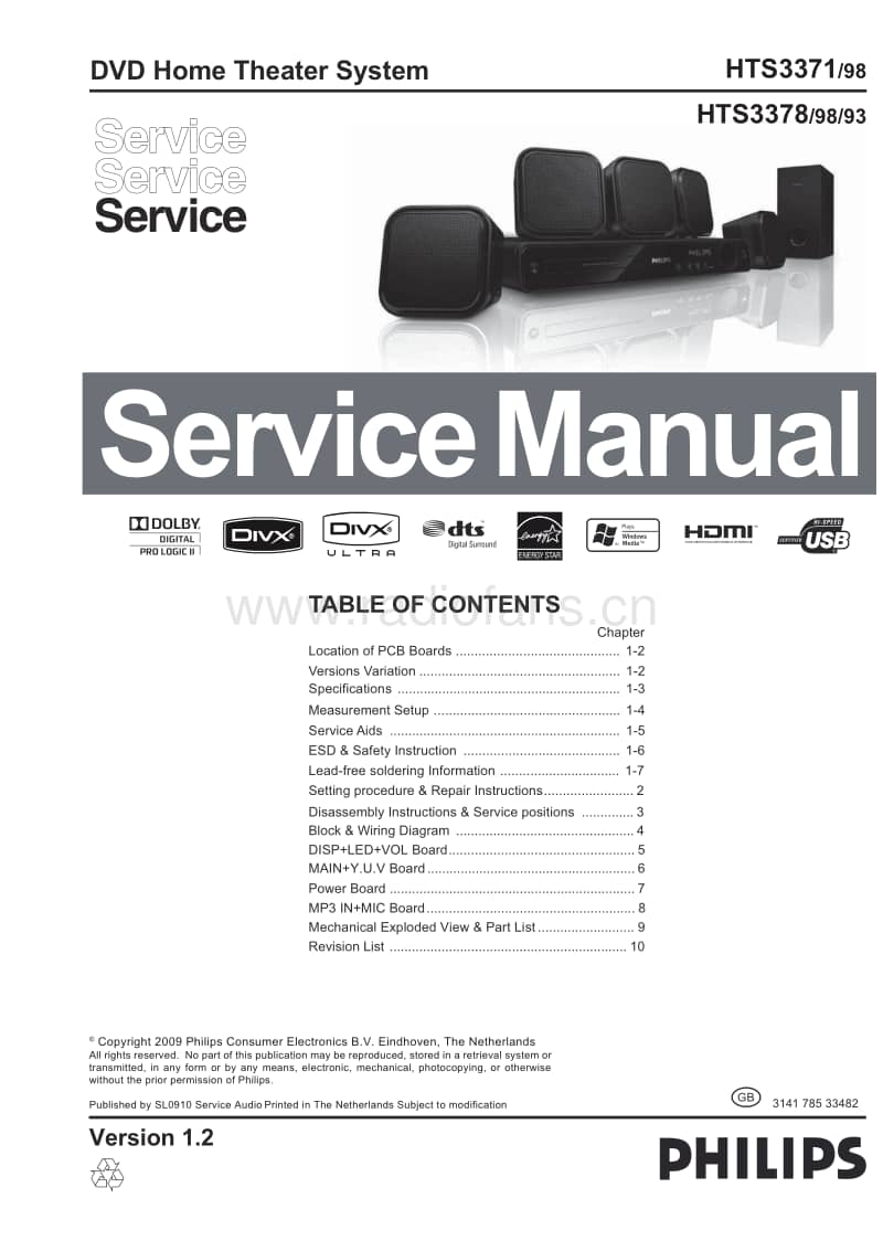 Philips-HTS-3378-Service-Manual电路原理图.pdf_第1页