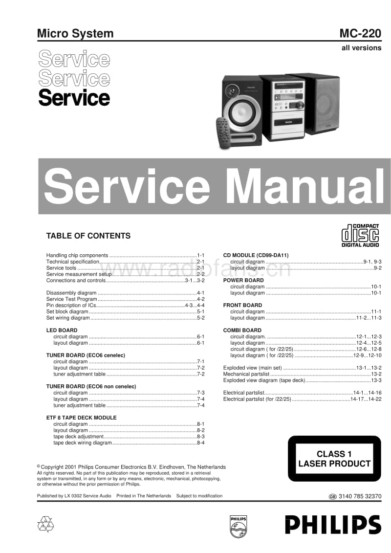 Philips-MC-220-Service-Manual电路原理图.pdf_第1页
