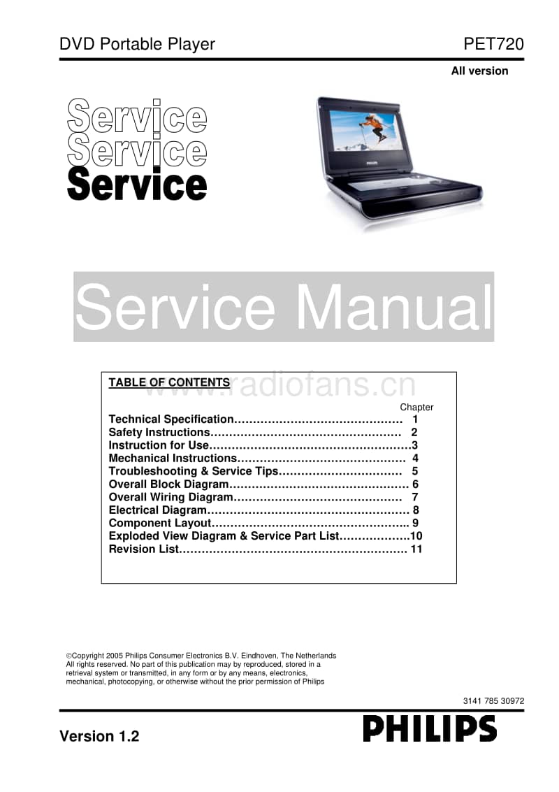 Philips-PET-720-Service-Manual电路原理图.pdf_第1页