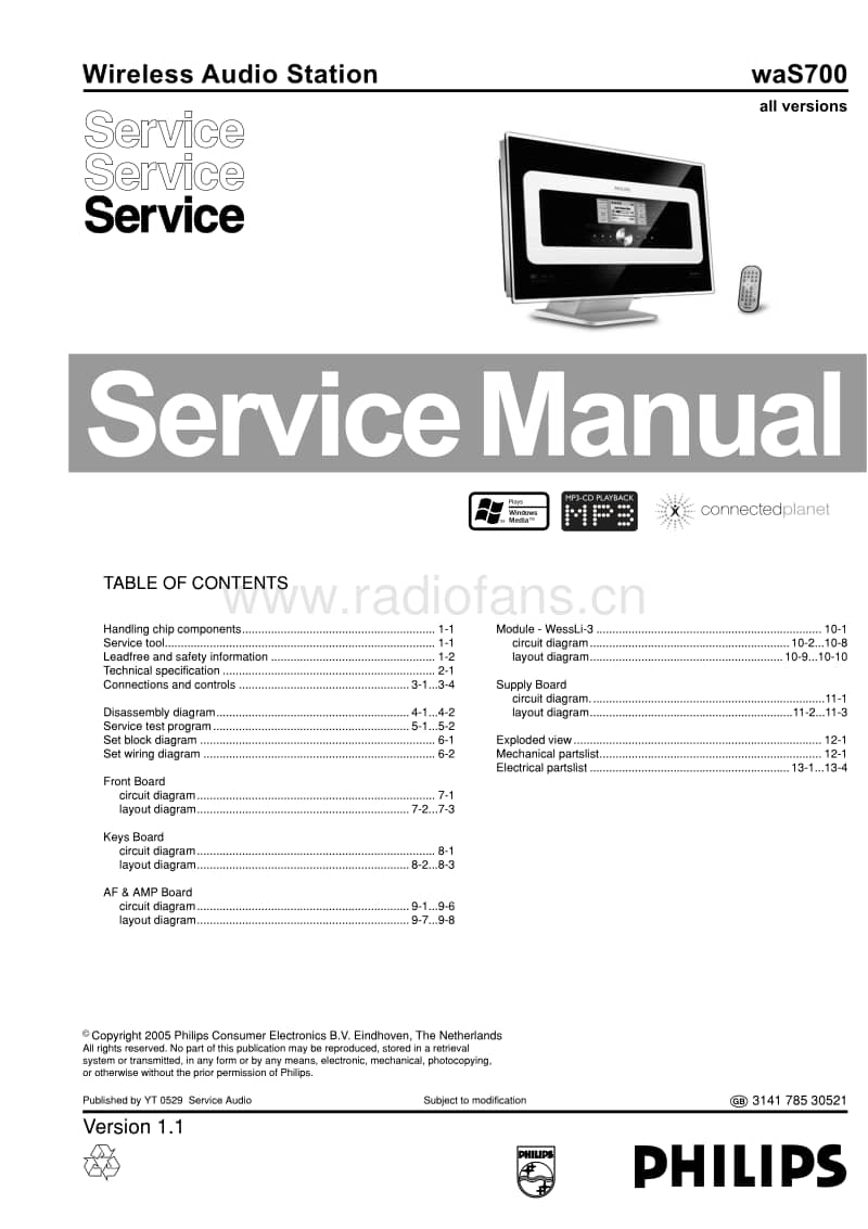 Philips-WAS-700-Service-Manual电路原理图.pdf_第1页