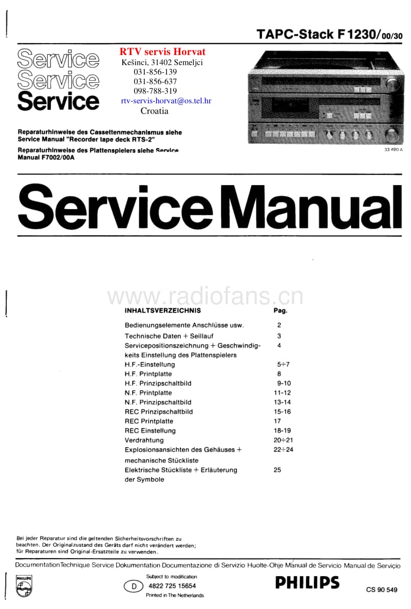 Philips-F-1230-Service-Manual电路原理图.pdf_第1页
