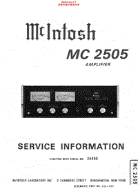 McIntosh-MC-2505-Service-Manual电路原理图.pdf