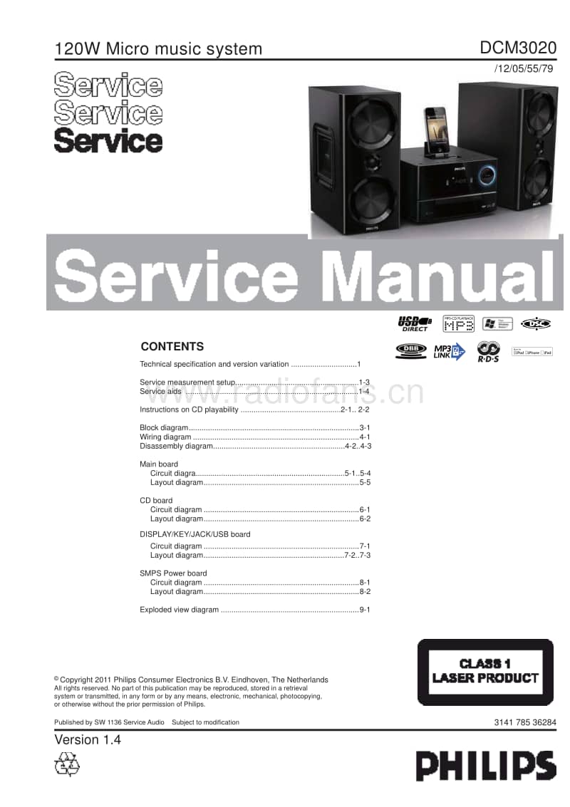 Philips-DCM-3020-Service-Manual电路原理图.pdf_第1页