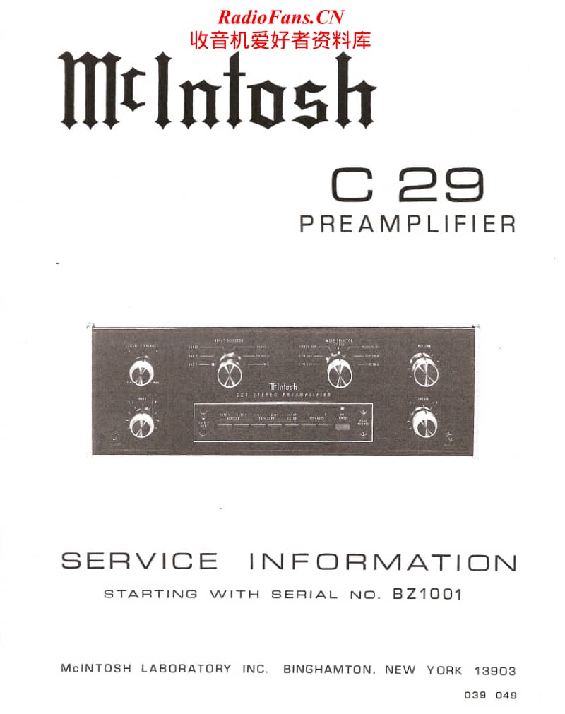 McIntosh-C29-Service-Manual电路原理图.pdf_第1页