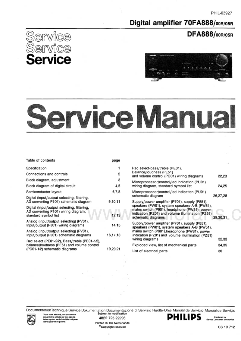 Philips-DFA-888-Service-Manual电路原理图.pdf_第1页