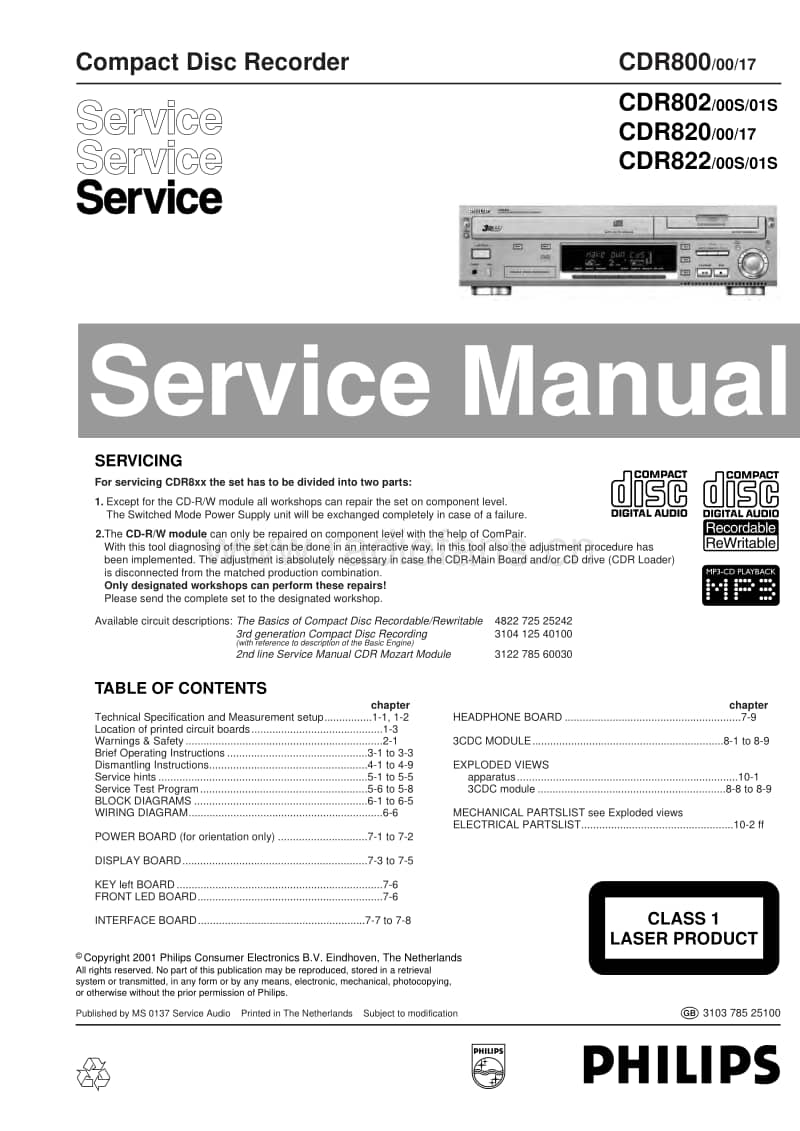 Philips-CDR-800-802-820-822-Service-Manual(3)电路原理图.pdf_第1页