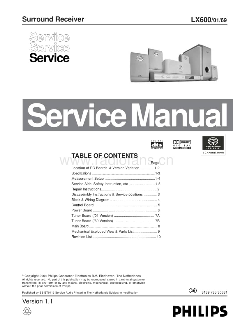 Philips-LX-600-Service-Manual电路原理图.pdf_第1页