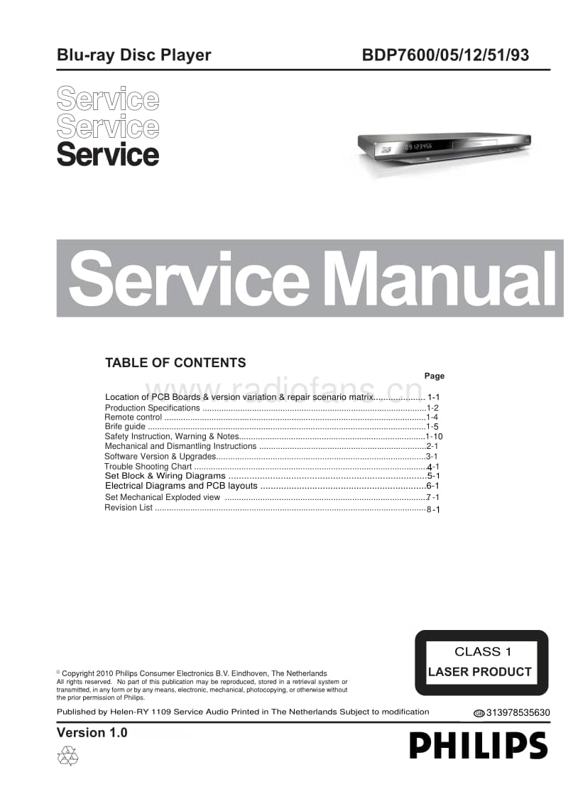 Philips-BDP-7600-Service-Manual电路原理图.pdf_第1页