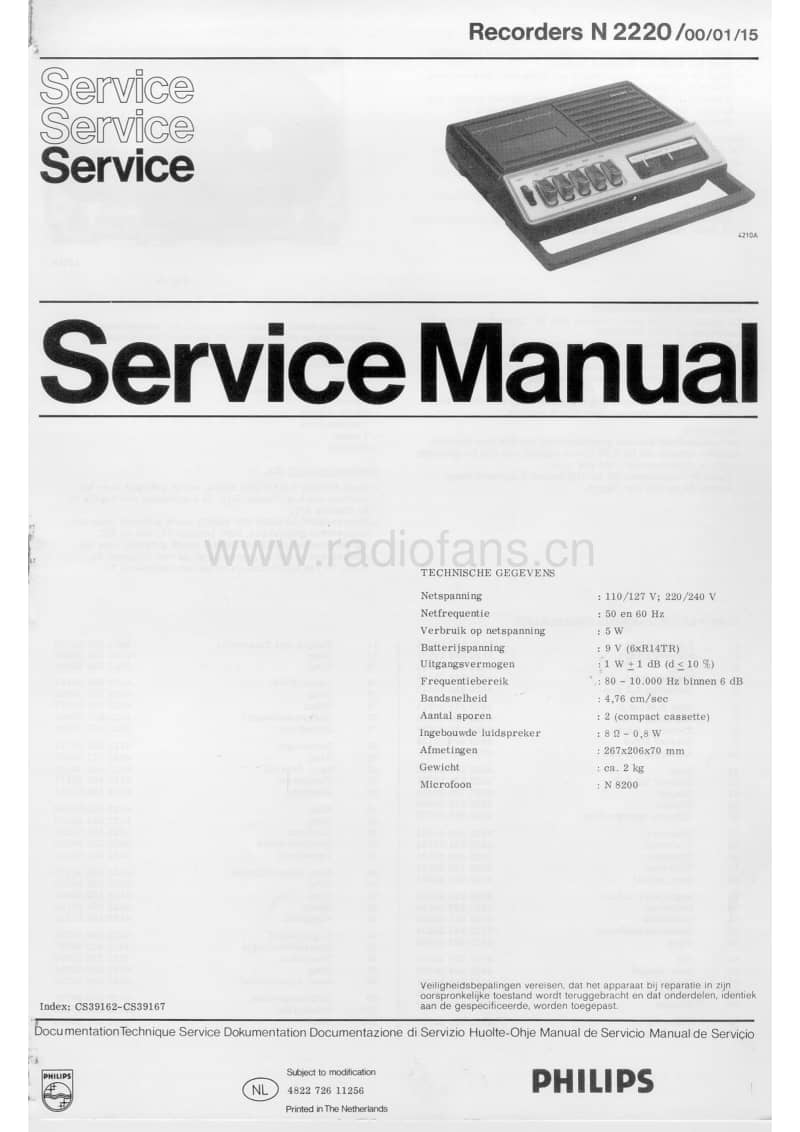 Philips-N-2220-Service-Manual电路原理图.pdf_第1页