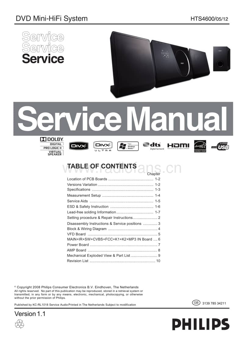 Philips-HTS-4600-Service-Manual电路原理图.pdf_第1页