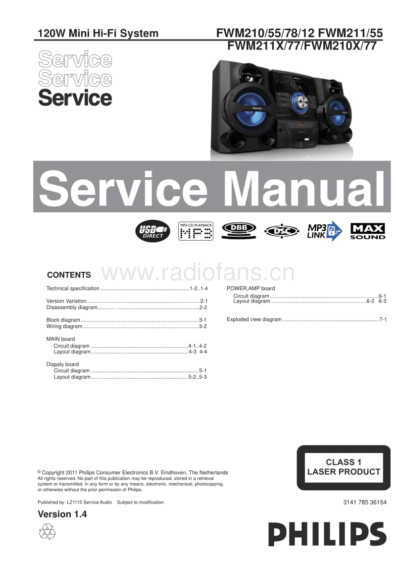 Philips-FWM-210-X-Service-Manual电路原理图.pdf_第1页