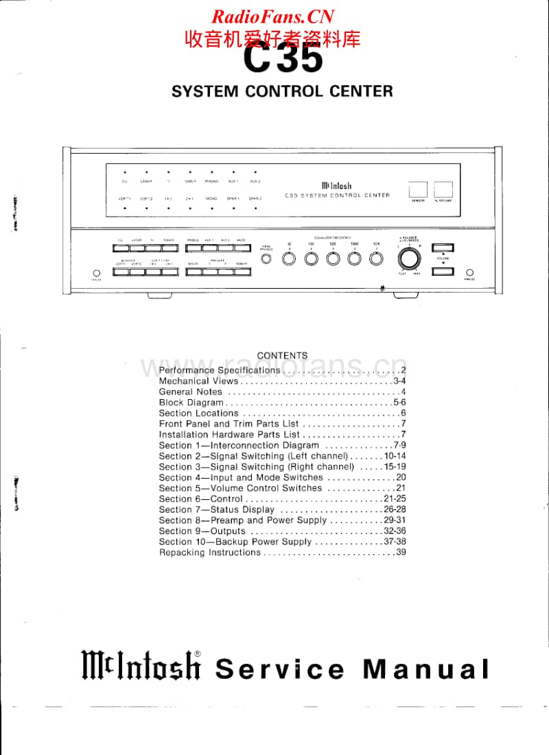 McIntosh-C-35-Service-Manual电路原理图.pdf_第1页