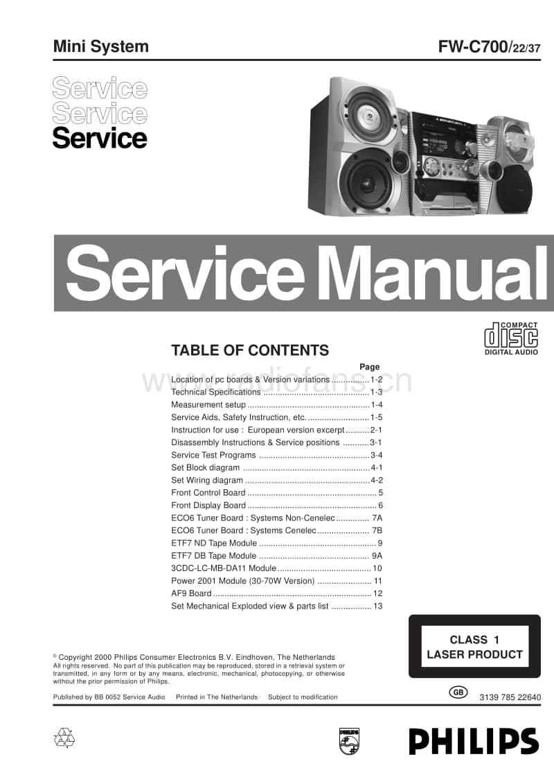 Philips-FWC-700-Service-Manual电路原理图.pdf_第1页