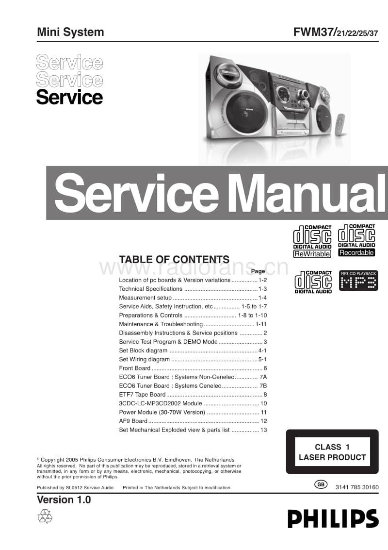 Philips-FWM-37-Service-Manual电路原理图.pdf_第1页
