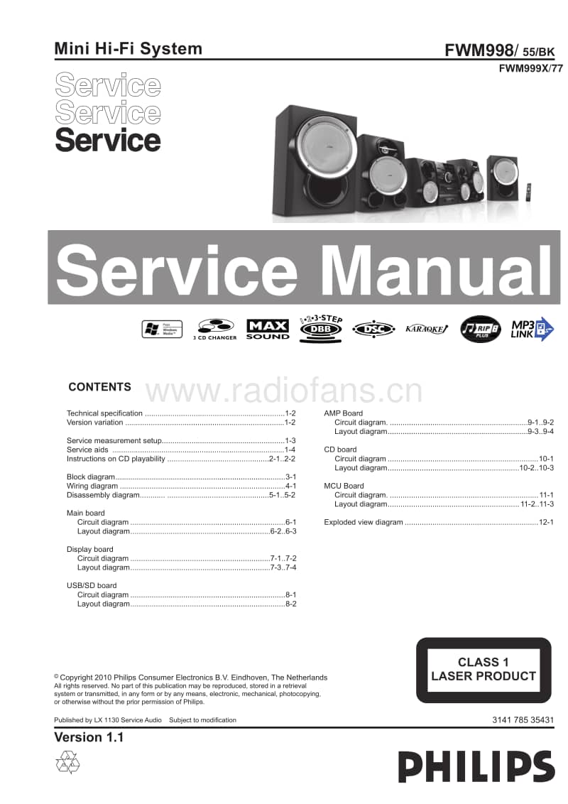 Philips-FWM-999-Service-Manual电路原理图.pdf_第1页