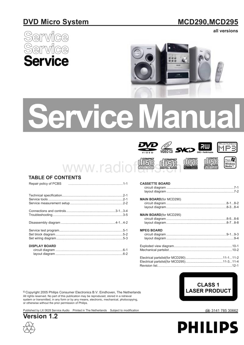 Philips-MCD-290-Service-Manual电路原理图.pdf_第1页