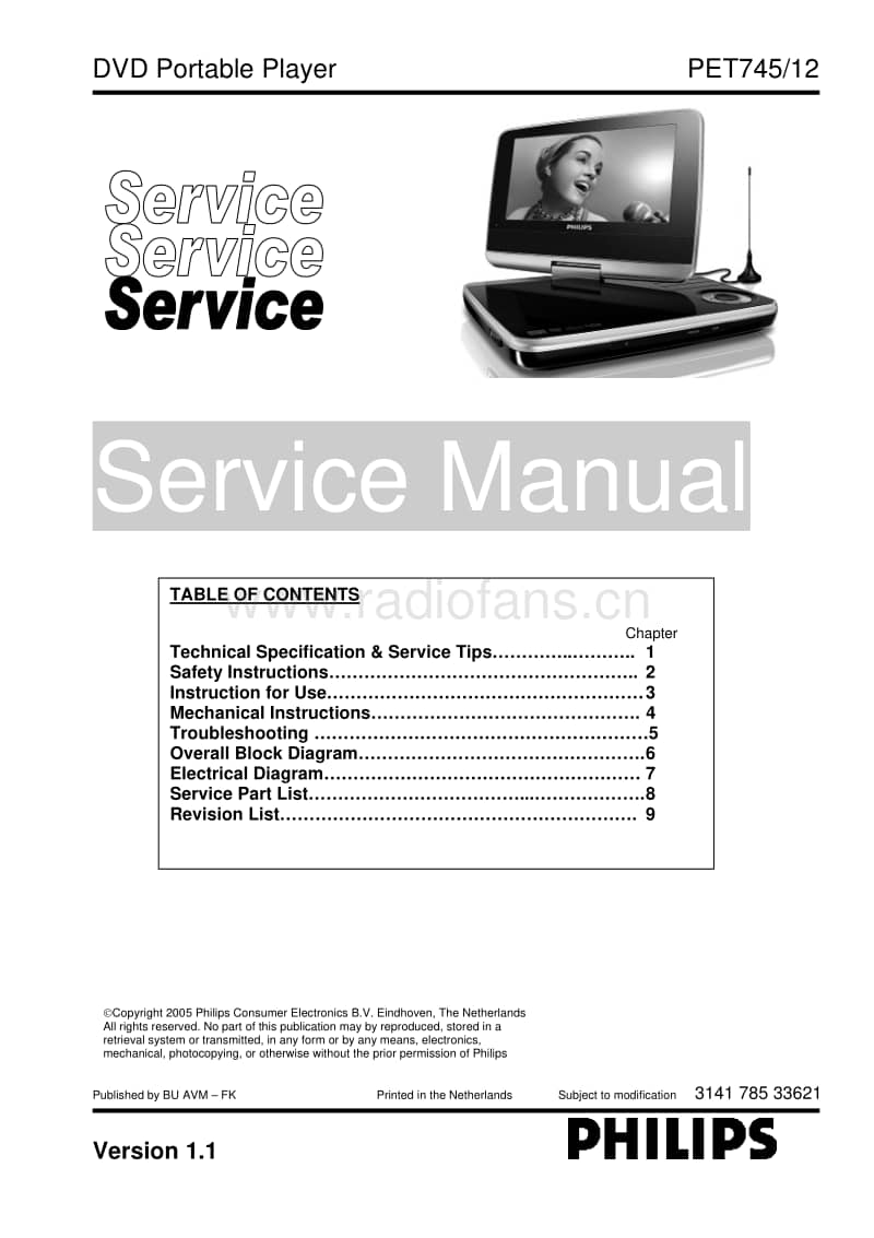 Philips-PET-745-Service-Manual电路原理图.pdf_第1页