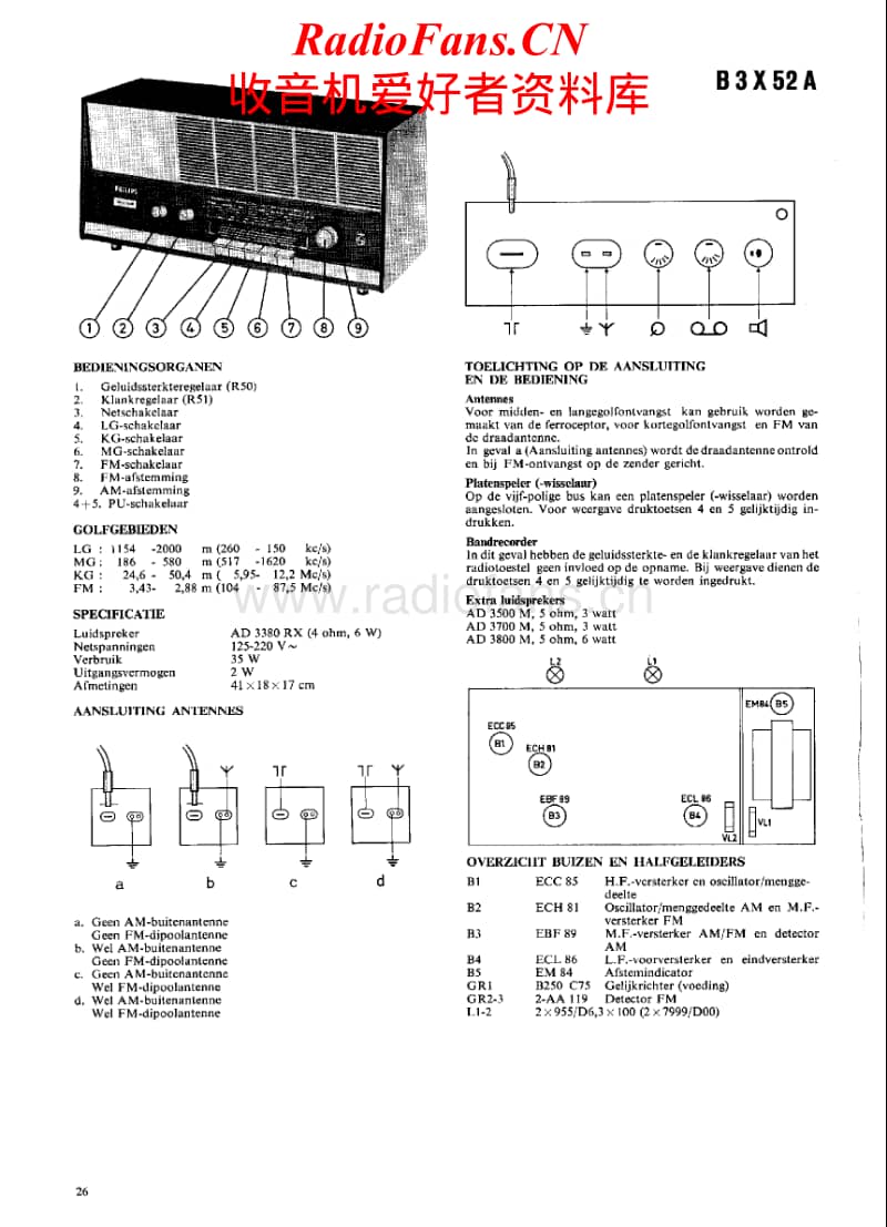 Philips-B-3-X-52-A-Service-Manual电路原理图.pdf_第1页