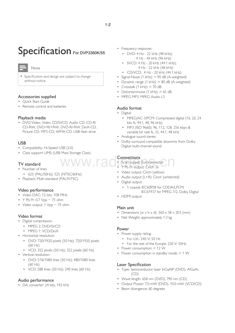 Philips-DVP-3360-Service-Manual电路原理图.pdf_第2页