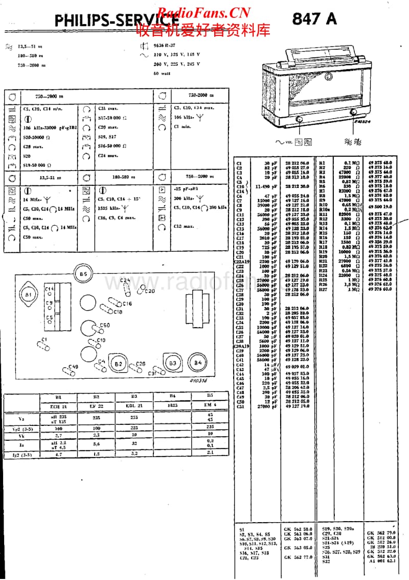 Philips-847-A-Service-Manual电路原理图.pdf_第1页
