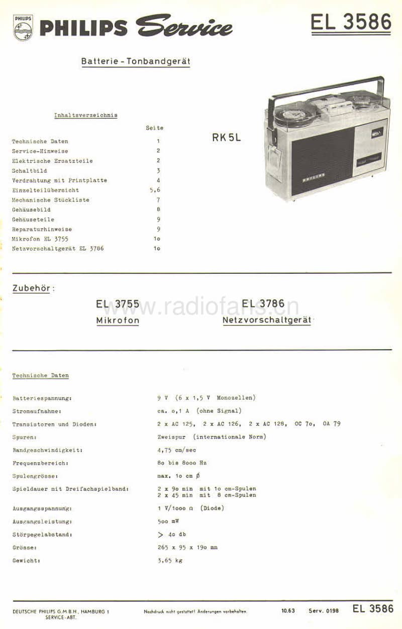 Philips-EL-3586-Service-Manual电路原理图.pdf_第1页