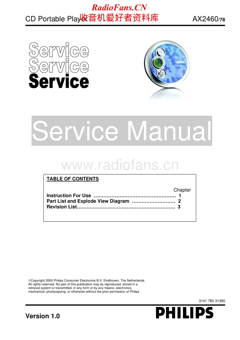 Philips-AX-2460-Service-Manual电路原理图.pdf_第1页