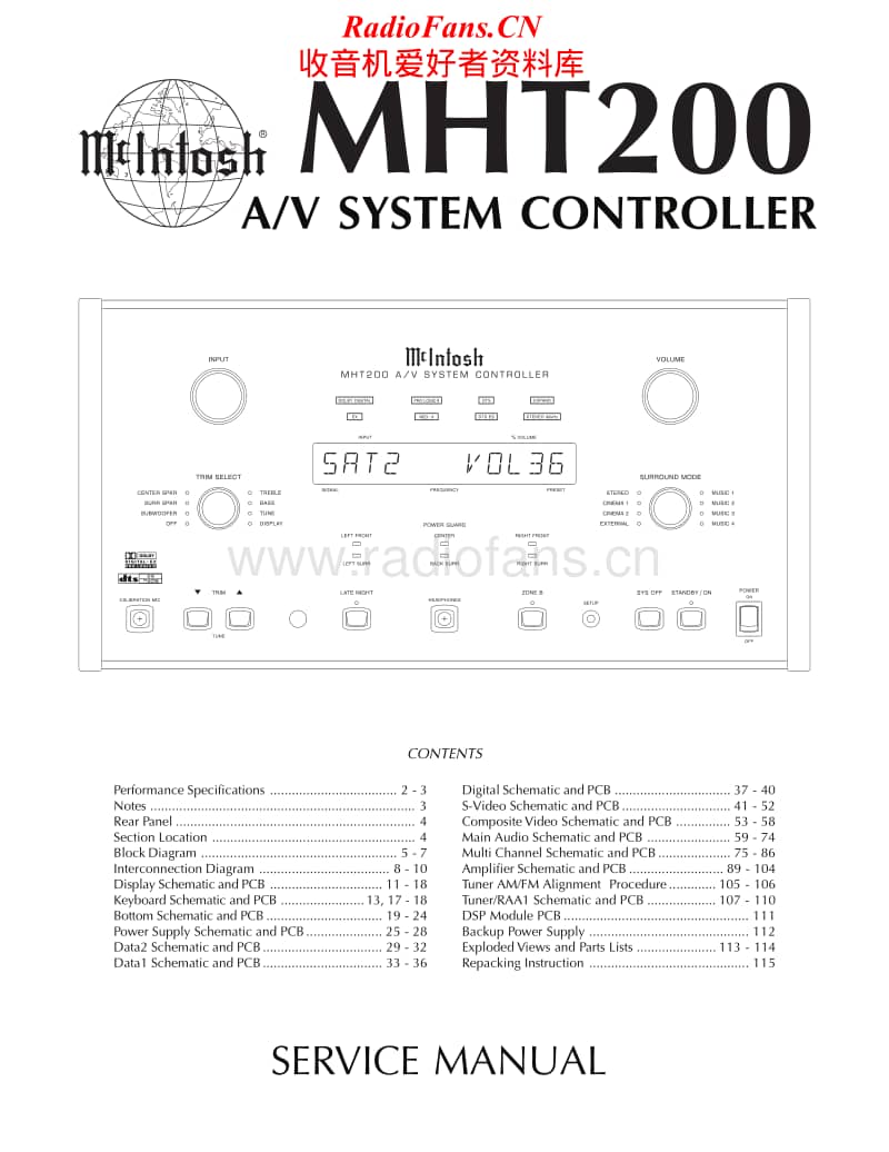 McIntosh-MHT-200-Service-Manual电路原理图.pdf_第1页