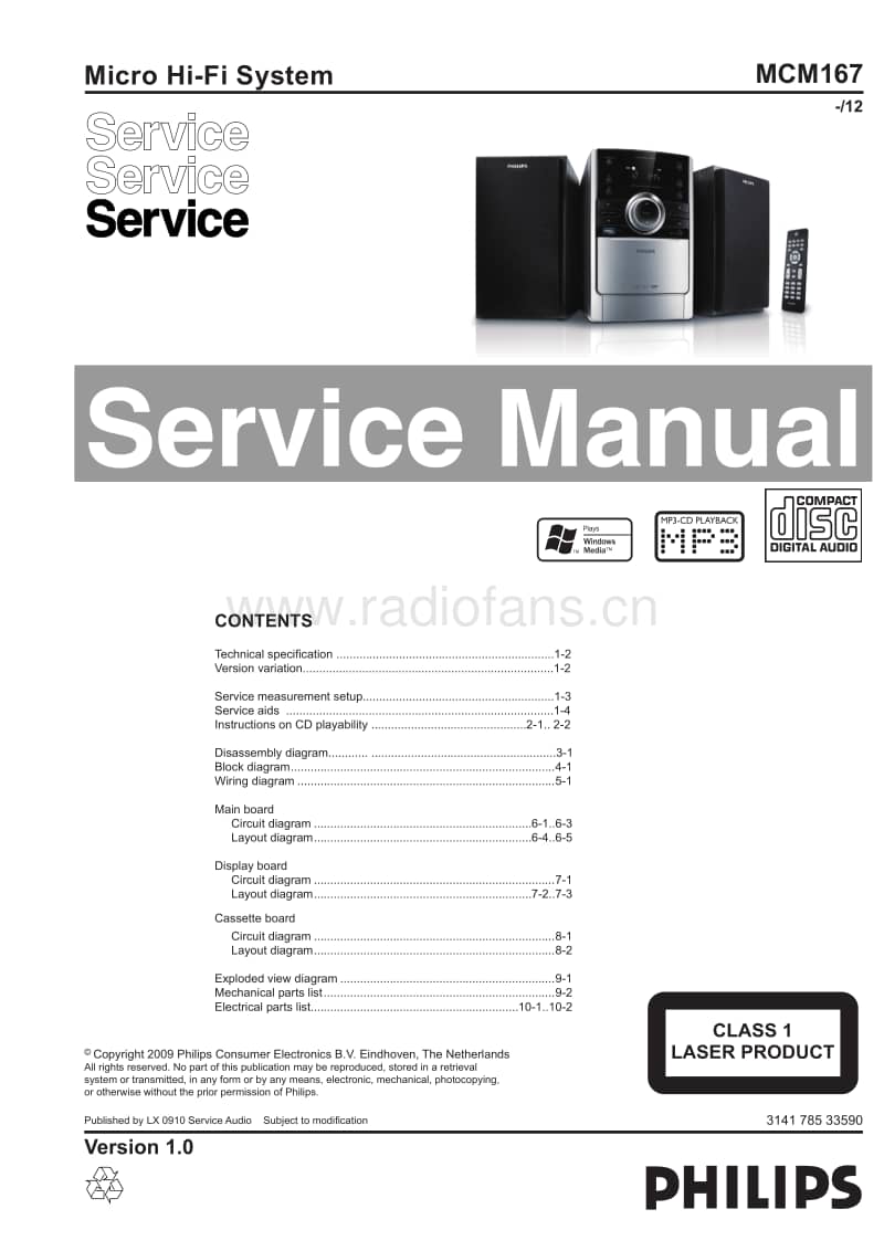 Philips-MCM-167-Service-Manual电路原理图.pdf_第1页