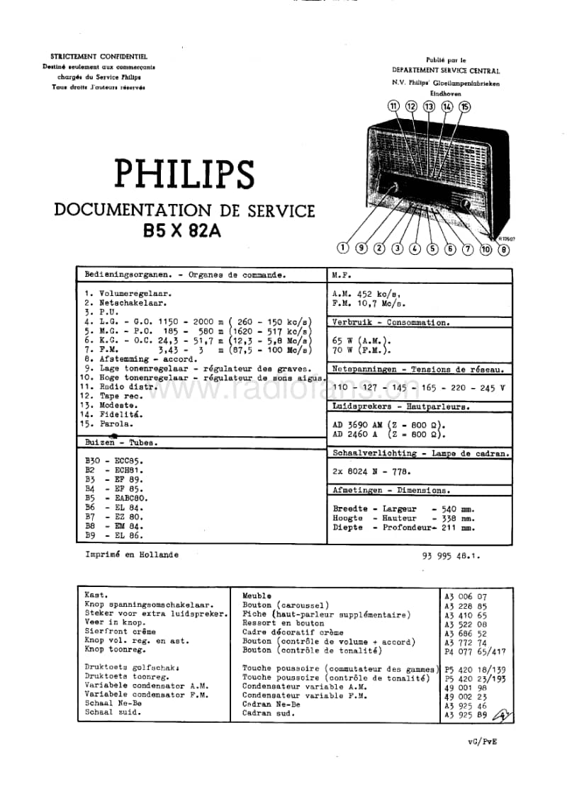 Philips-B-5-X-82-A-Service-Manual电路原理图.pdf_第1页