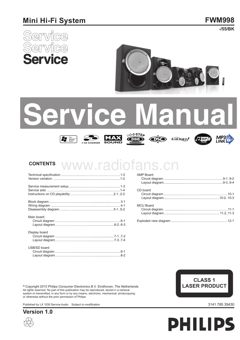Philips-FWM-998-Service-Manual电路原理图.pdf_第1页