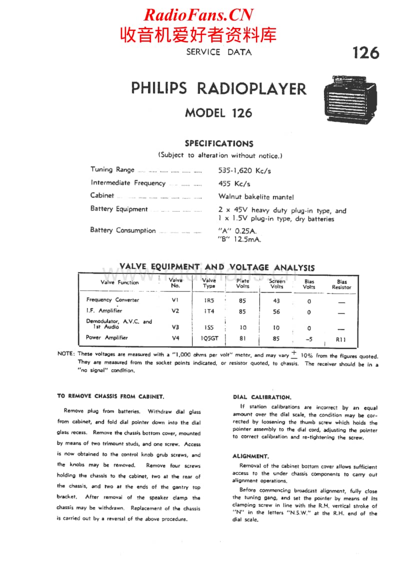 Philips-126-Service-Manual电路原理图.pdf_第1页