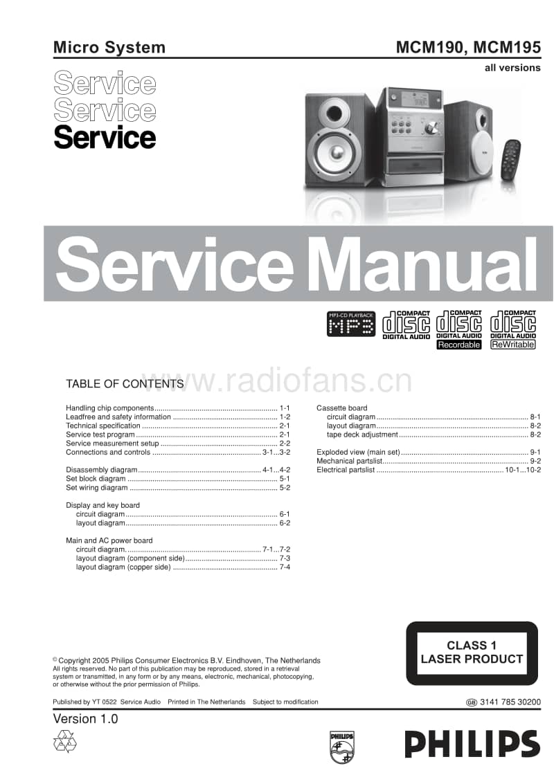 Philips-MCM-195-Service-Manual电路原理图.pdf_第1页