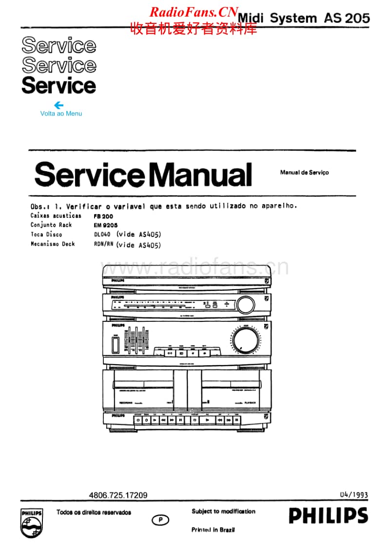 Philips-AS-205-Service-Manual电路原理图.pdf_第1页