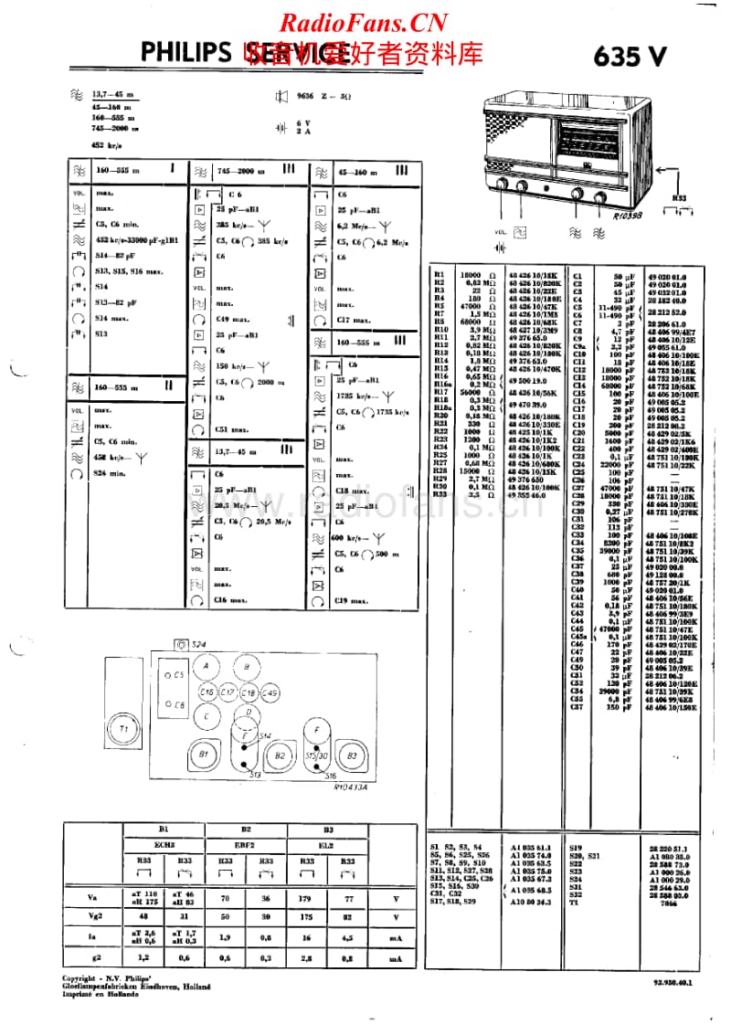 Philips-635-V-Service-Manual电路原理图.pdf_第1页