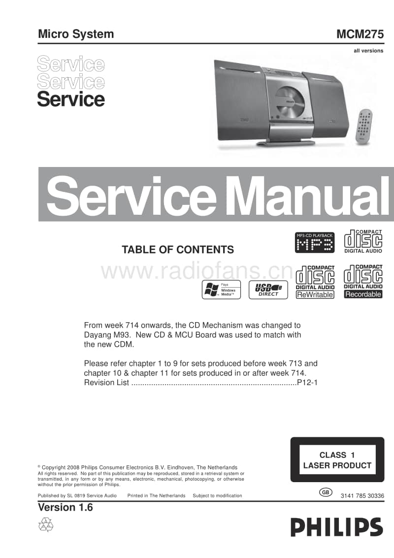 Philips-MCM-275-Service-Manual电路原理图.pdf_第1页